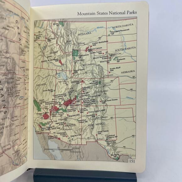VTG Red Rust Leather Rocky Mountains Travel Journal w/ Map & Gold Leaf Pages - Picture 5 of 5